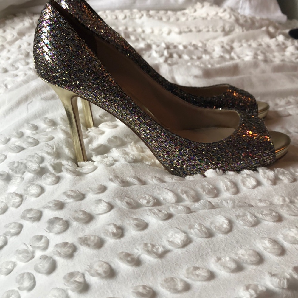 Gold and glitter pumps - size 8 - Enzo Angiolini
